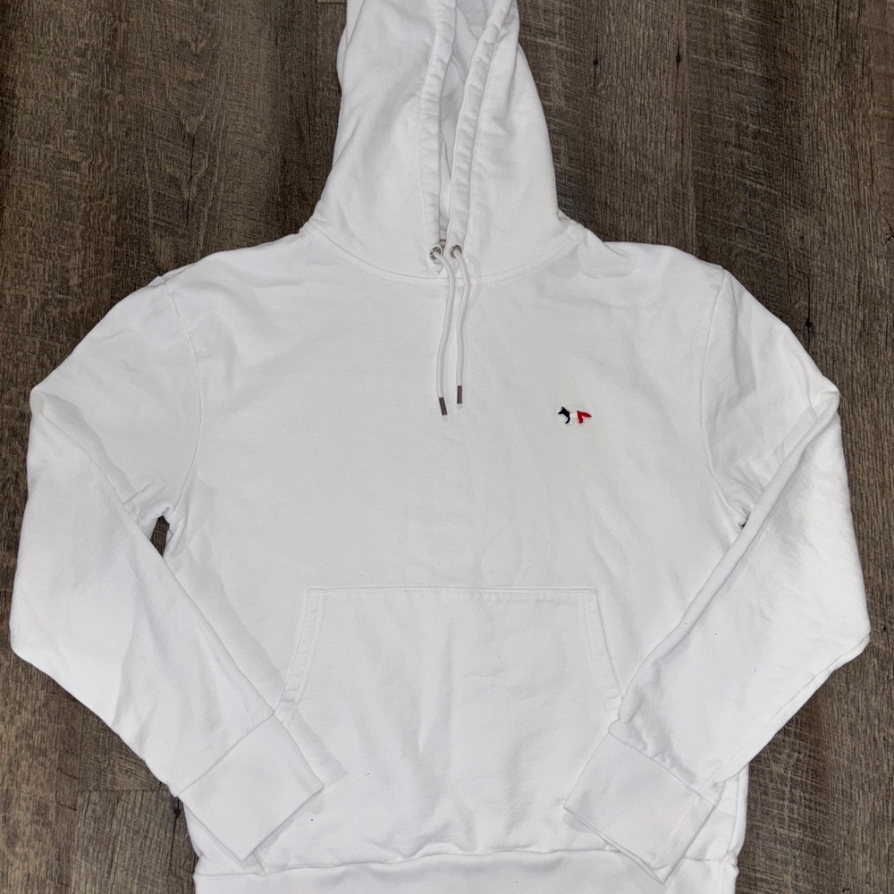 Maison Kitsune Embroidered Fox France Hoodie Size M